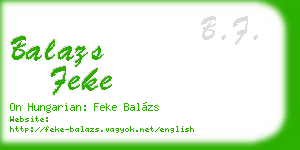 balazs feke business card