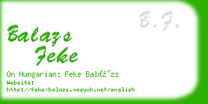 balazs feke business card